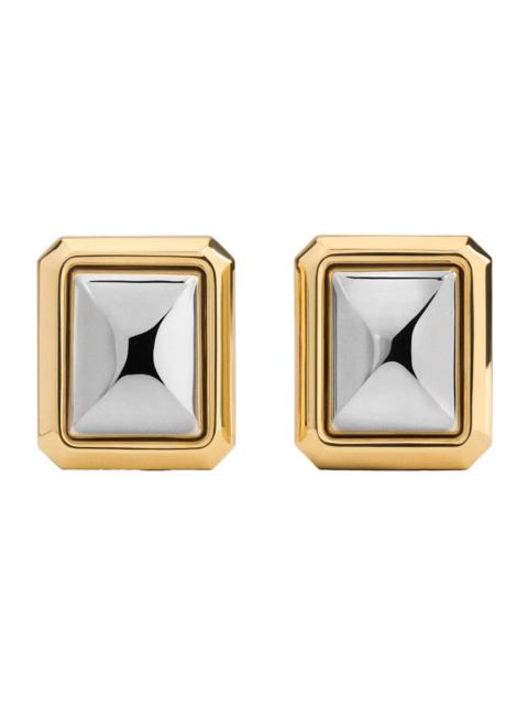JACQUEMUS Jacquemus Women 'Les Pendants Carre' Metallic Earings With Rear Closure And Square Design In Brass W