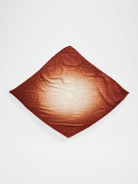 GIORGIO ARMANI Pleated Ombre Silk Stole, 35.4"