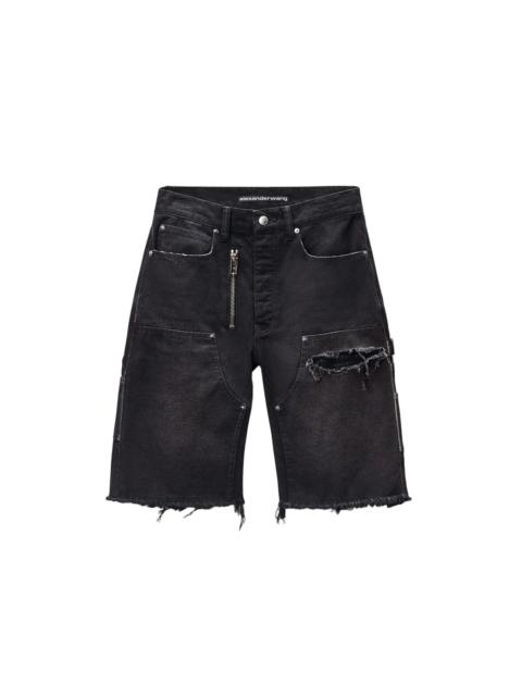 Alexander Wang ZIP MID-RISE CARPENTER SHORTS