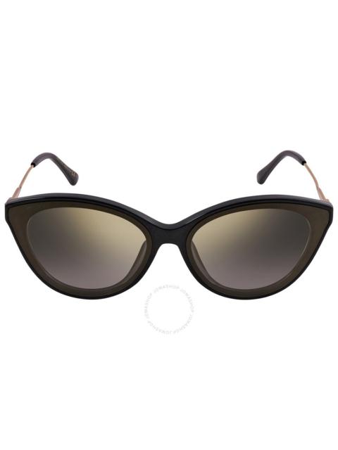 JIMMY CHOO Jimmy Choo Grey Gold Mirror Cat Eye Ladies Sunglasses VIC/F/SK 0807/FQ 64