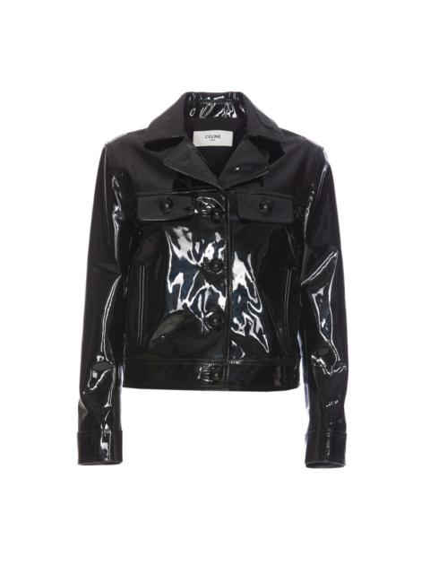 アウターその他 Celine PATENT LAMBSKIN STRAIGHT FIT JACKET CELINE Celine Women Patent Lambskin Straight Fit Jacket