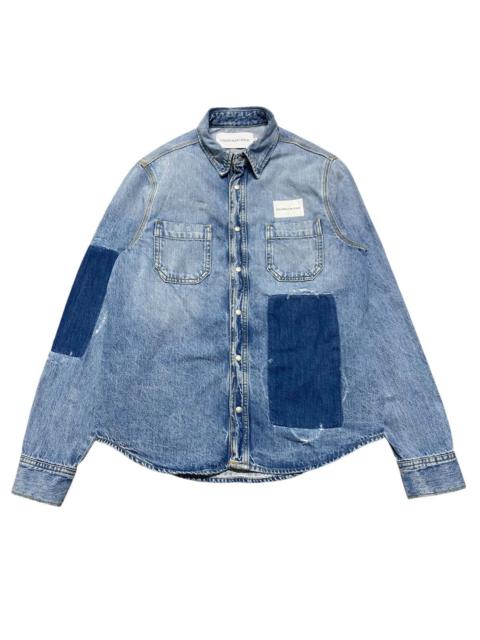 Calvin Klein Raf Simons Era Denim Patchwork Button Up