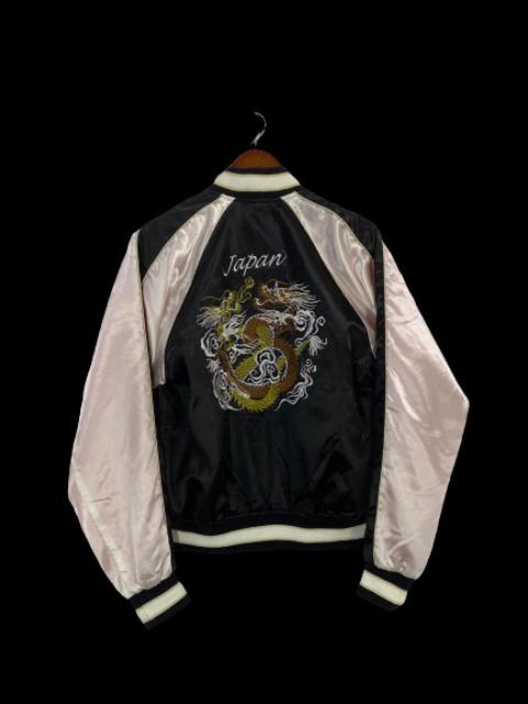 Other Designers Japanese Brand - Vintage Satin Sukajan Jacket Dragon Embroidered Design