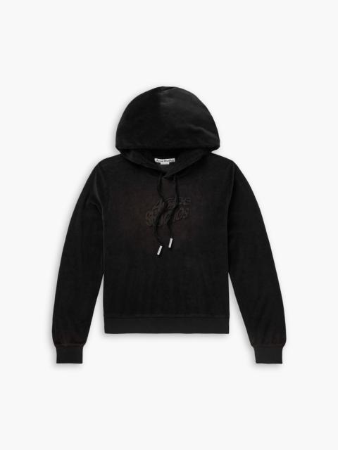 Acne Studios Faro logo-embossed cotton-blend velour hoodie