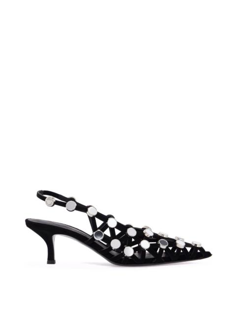 The Attico Grid Slingback Dã©Col Women