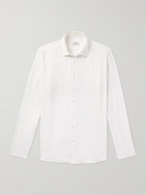 Etro Roma Cotton-Jacquard Shirt White