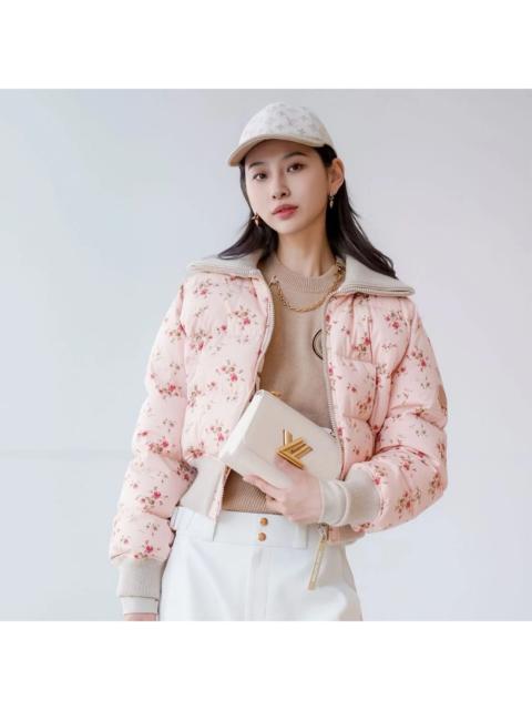 Louis Vuitton Louis Vuitton Romantic French-style pink floral print short down jacket