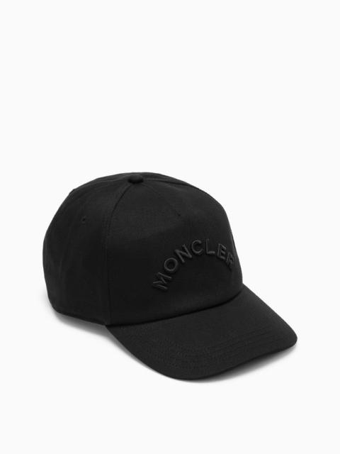 Moncler Black Baseball Cap With Logo Men