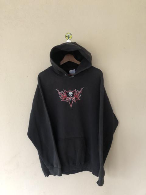 Other Designers Vintage - Vintage Disstressed ATM Skull Hoodie