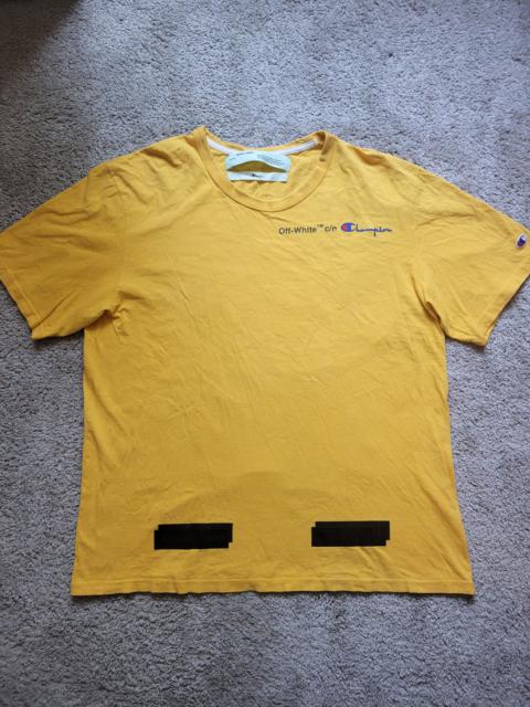 Off-White Off-White x Champion Yellow Tape Tee Size XL