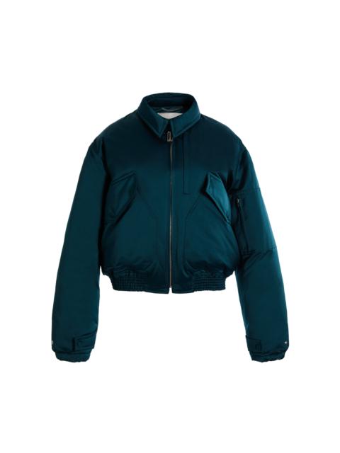 Victoria Beckham Padded Bomber Jacket green