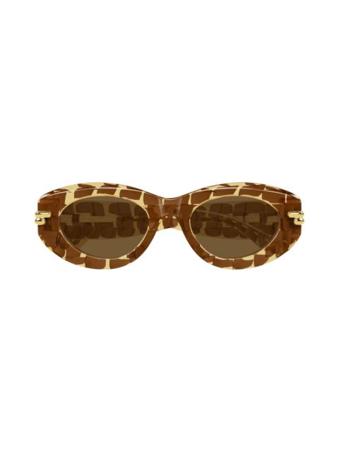 Bottega Veneta Bottega Veneta 51mm Oval Sunglasses in Brown at Nordstrom