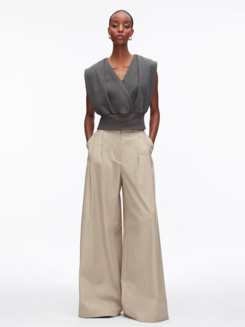 3.1 Phillip Lim Draped Sleeveless French Terry Top