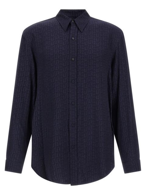 Balmain Balmain Men Jacquard Monogram Shirt