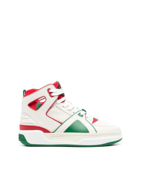 Just Don panelled leather sneakers