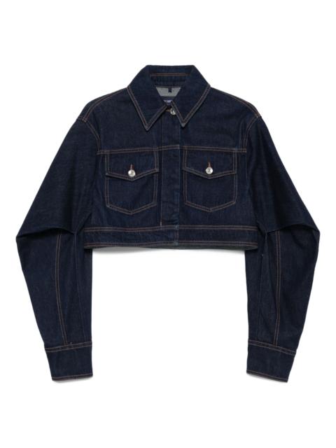 Sportmax cropped buttoned denim jacket