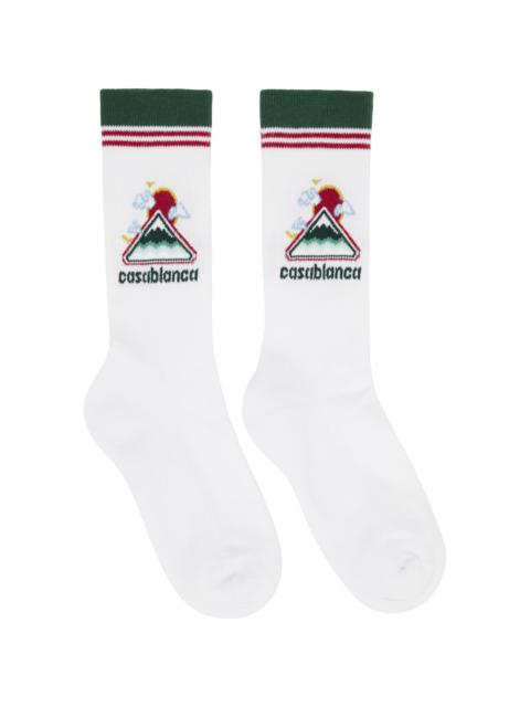 White Montagne Ondulee Socks
