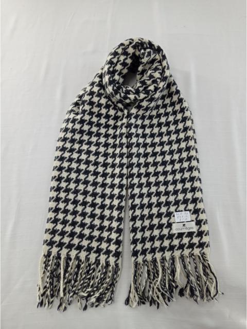 Courreges Houndstooth Scarf / Muffler / Neck Wear