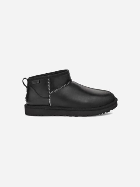 UGG ® Men's Classic Ultra Mini Leather Regen Classic Boots in Black