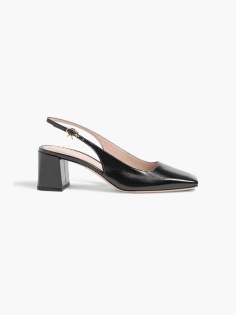 Gianvito Rossi Freeda 55 leather slingback pumps