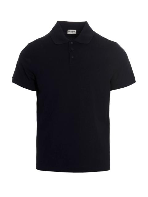 Embroidered Logo  Shirt Polo Blue