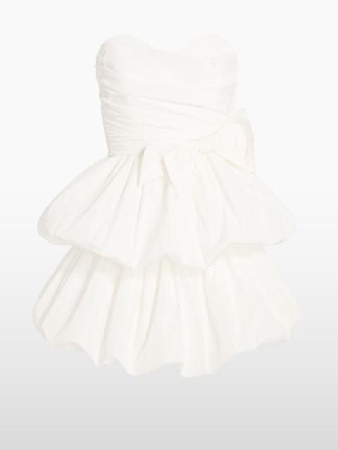 JENNY PACKHAM Jenny Packham Elaine Bow Tiered Mini Dress in Ivory at Nordstrom