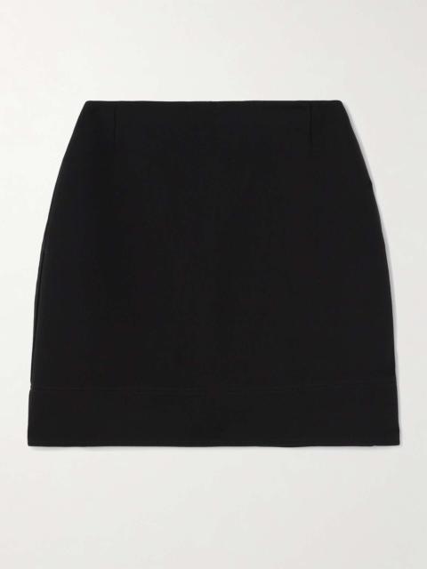 Crepe mini skirt Black