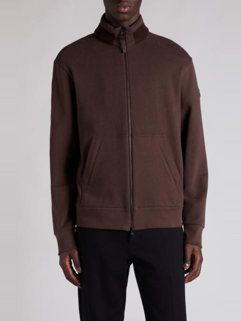 Moncler Moncler Cotton & Cashmere Jacket in Raisin Brown at Nordstrom