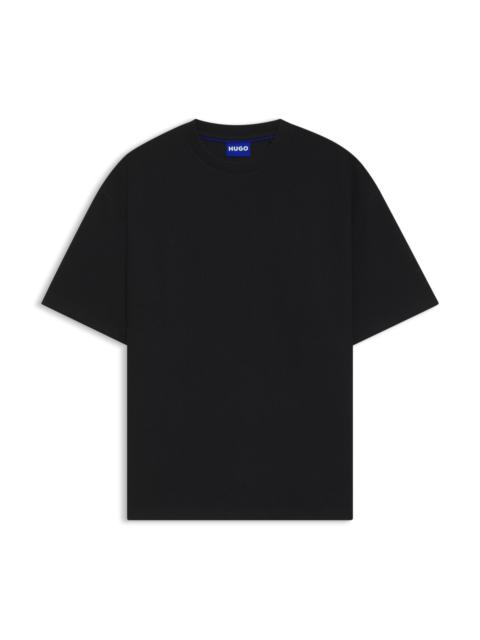 HUGO COTTON JERSEY T-SHIRT WITH CURVED LOGO
