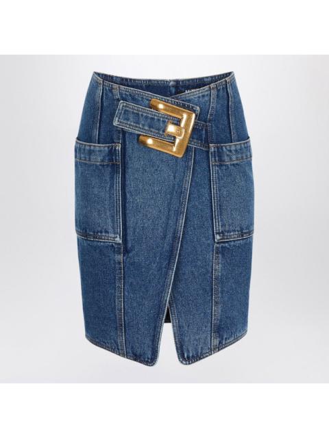 Balmain Balmain Denim Skirt With Belt Women