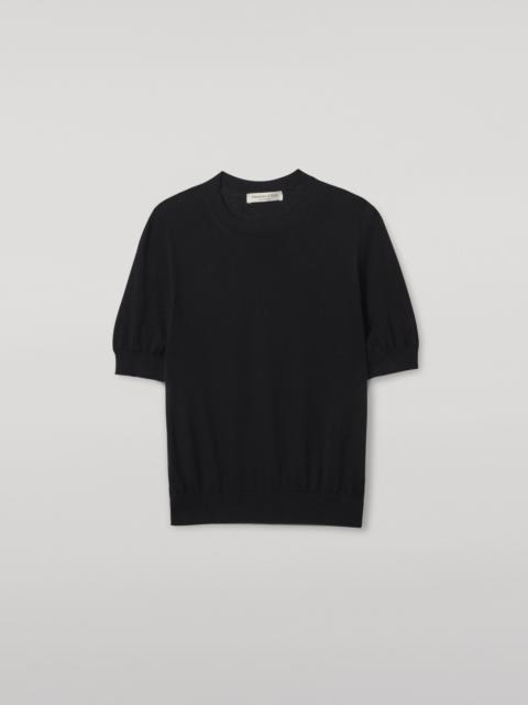 Johnstons of Elgin Honor Black Superfine Cashmere T-Shirt