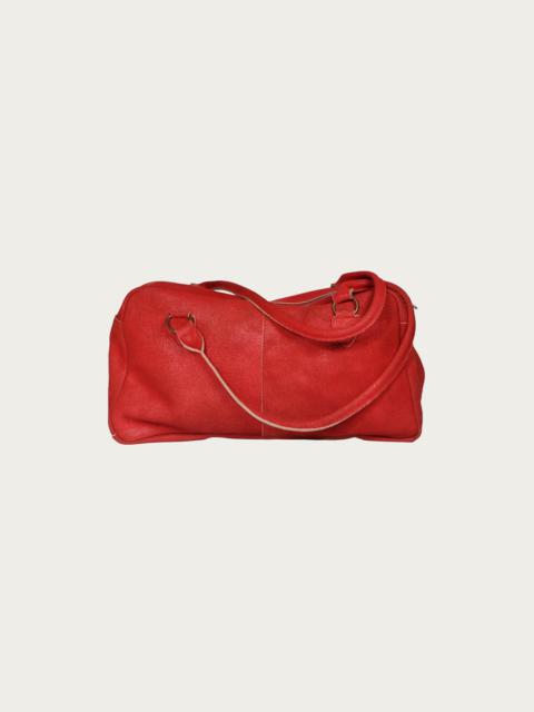 Kapital Crack Leather FARGO Bag (BONE PALM) - Red