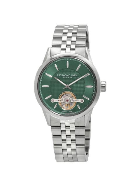 Other Designers Raymond Weil Freelancer Automatic Green Dial Men's Watch 2780-ST-52001