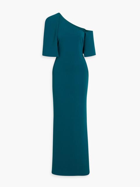 Other Designers One-shoulder crepe gown