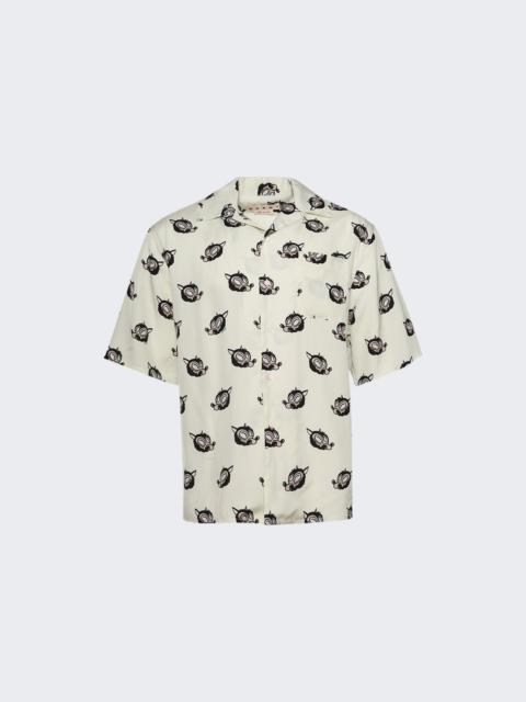 Marni Poplin Bowling Shirt Glass