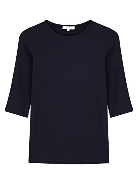Vince Ribbed stretch-jersey top