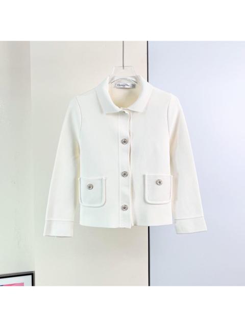 Dior Dior white knitted stretch jacket