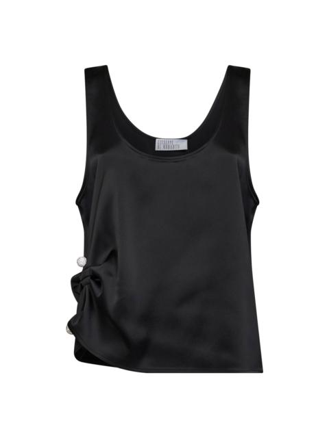 GIUSEPPE DI MORABITO Giuseppe Di Morabito Women Black Satin Draped Top
