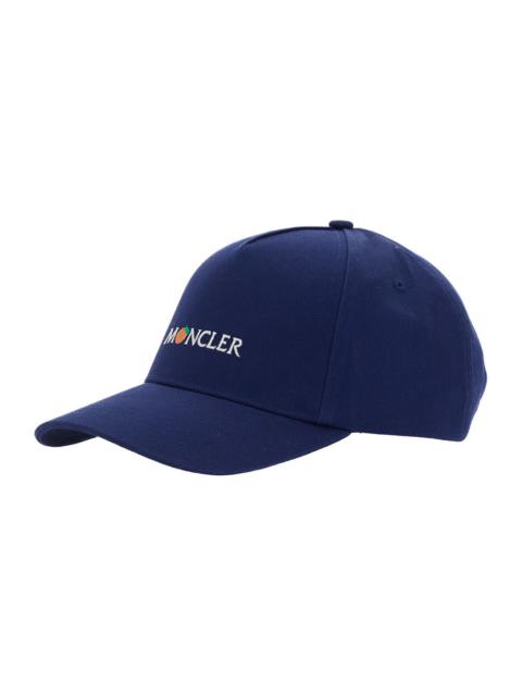 Moncler Moncler Genius Men Blue Baseball Cap With Logo Lettering On The Front In Cotton Man