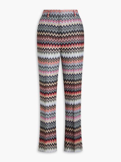 Missoni Cotton-blend crochet-knit bootcut pants