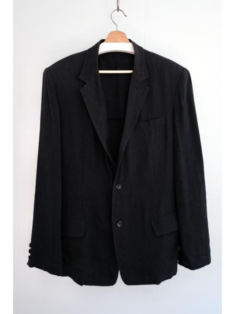 Yohji Yamamoto 1990s-00s Linen Single-Breasted 3B Jacket with Flap Pockets