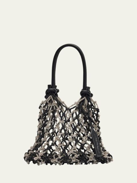 3.1 Phillip Lim Crystal Macrame Mini Sac Top-Handle Bag