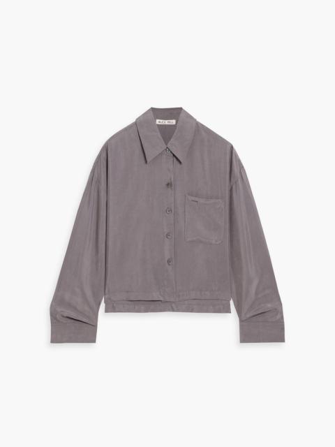 ALEX MILL Gemma cropped cupro-blend poplin shirt