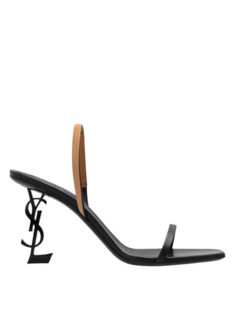 SAINT LAURENT Saint Laurent Opyum Leather Slingback Sandals