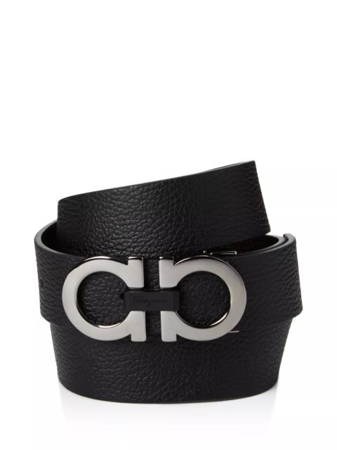 FERRAGAMO Men's Double Gancini Buckle Reversible Leather Belt