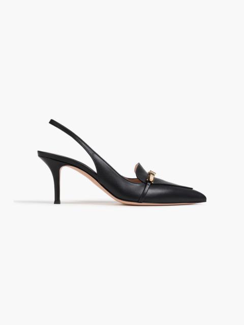 Gianvito Rossi Carrey 70 embellished leather slingback pumps