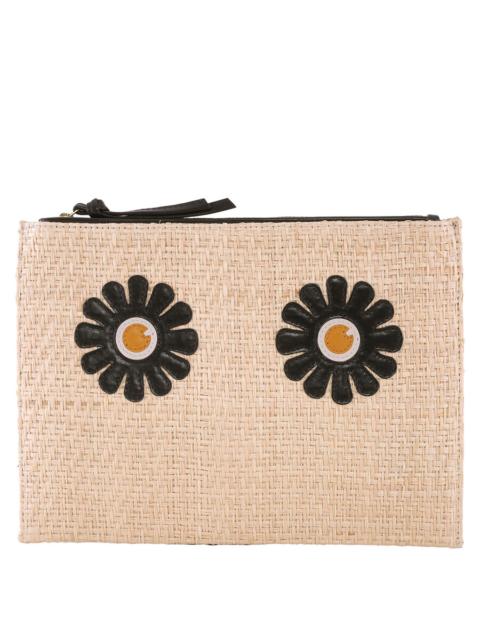 Other Designers Inoui Editions Woven Daisy Embroidered Pouch