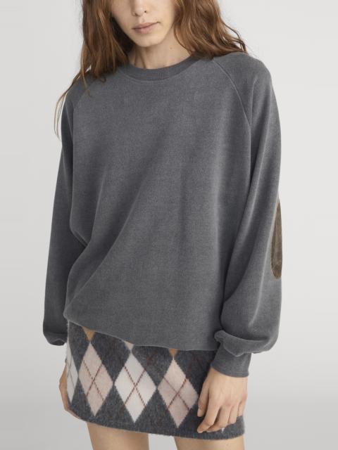 FRAME FRAME The Scholar Crewneck Sweatshirt in Washed Black at Nordstrom
