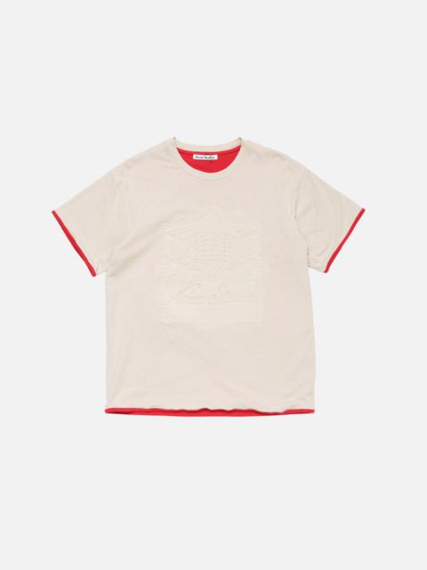 Acne Studios Embossed logo t-shirt - White/red