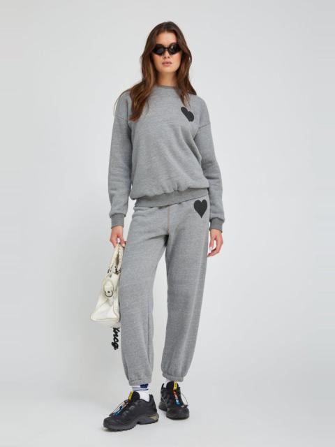 SPRWMN HEATHER GREY HEART SWEATPANTS